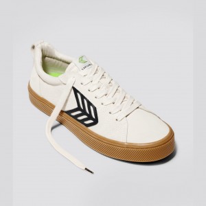 Dámské CATIBA PRO Cariuma Low Top Canvas Gum Sole Skate Černé | CUHPY4216