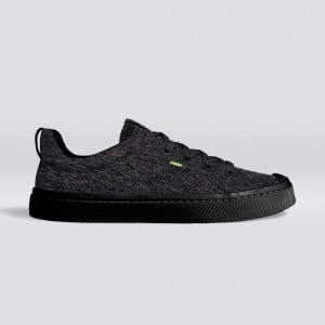 Dámské IBI Cariuma Low Top Bamboo Weave Knit Vegan Černé | EBPTD3650