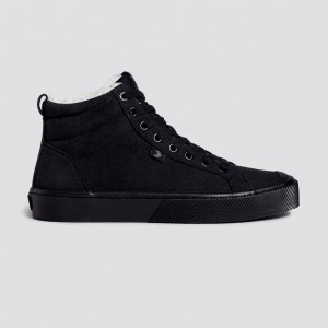 Dámské OCA HIGH Cariuma High Top Suede Vegan Černé | AKLZI9328