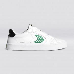 Dámské OCA LOW Cariuma Low Top Leather Vegan Bílé Zelene | RHDIT3579
