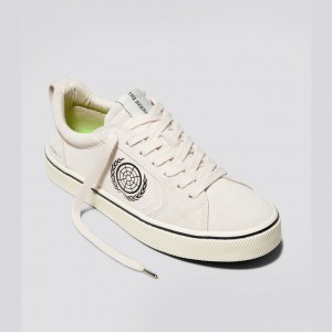 Pánské CATIBA PRO Cariuma Low Top Suede Bílé | JMANQ9564