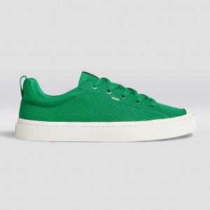 Pánské IBI Cariuma Low Top Bamboo Weave Knit Vegan Zelene | KDYHJ8367