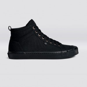 Pánské OCA HIGH Cariuma High Top Canvas Vegan Černé | DUICW5218