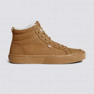 Pánské OCA HIGH Cariuma High Top Suede Vegan All Camel | GKFSE0812