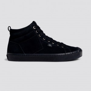 Pánské OCA HIGH Cariuma High Top Suede Černé | BJWPF0651