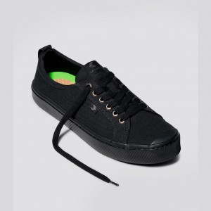Pánské OCA LOW Cariuma Low Top Platene Veganské Černé | NHMSJ9804