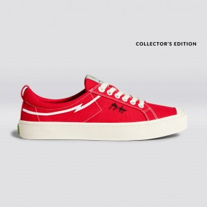 Pánské OCA LOW Cariuma Low Top Platene Veganské Červené | XSECW6314