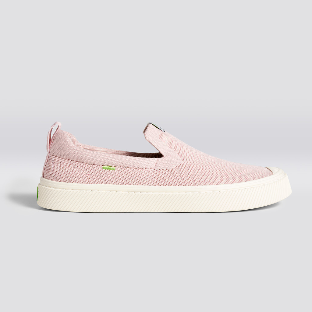 Pánské IBI Slip-On Cariuma Low Top Bamboo Weave Knit Vegan Růžové Červené | MHFRI7635