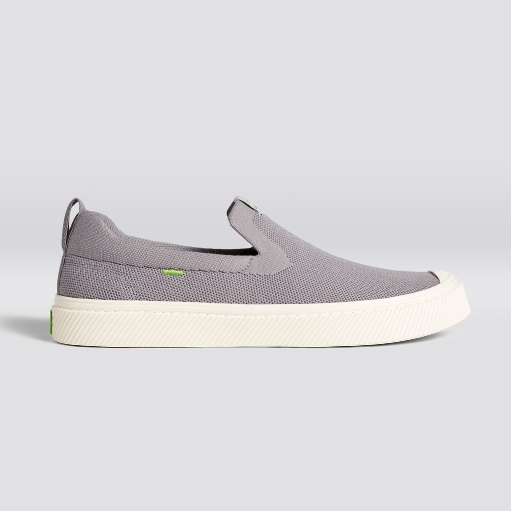 Pánské IBI Slip-On Cariuma Low Top Bamboo Weave Knit Vegan Světle Šedé | PCVZN3658