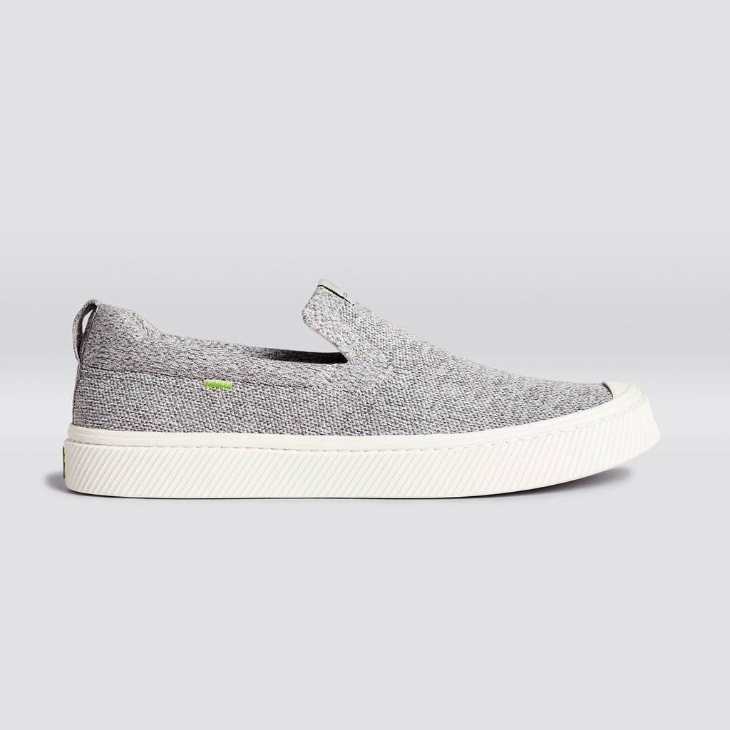 Pánské IBI Slip-On Cariuma Low Top Bamboo Weave Knit Vegan Světle Šedé | OPHXW0612
