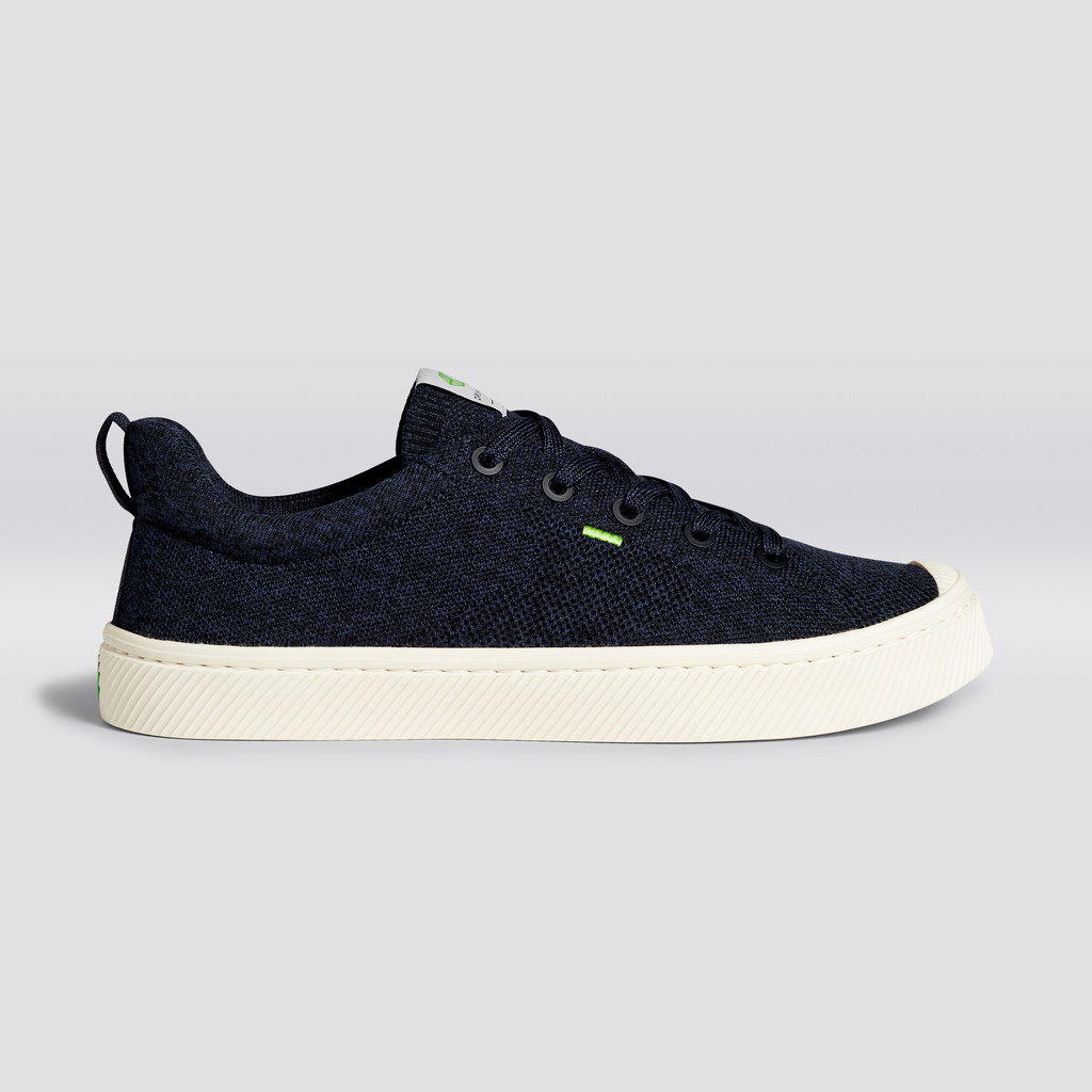 Pánské IBI Cariuma Low Top Bamboo Weave Knit Vegan Tmavě Blankyt | JDWKA6910