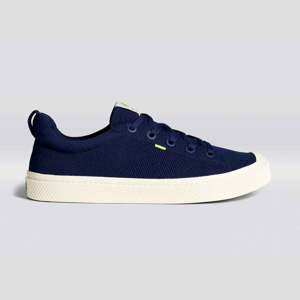 Pánské IBI Cariuma Low Top Bamboo Weave Knit Vegan Tmavě Blankyt | CJYNQ1239