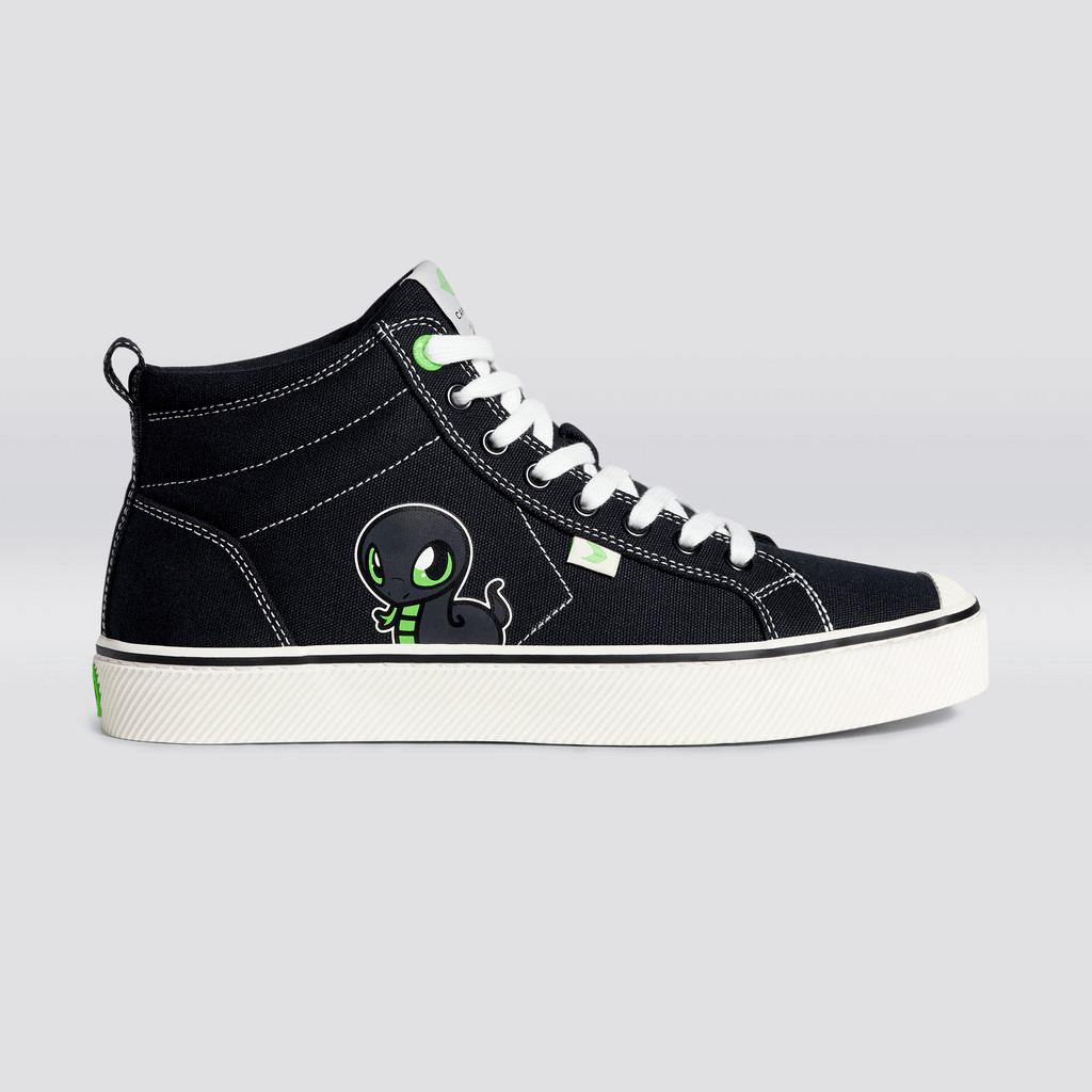 Pánské OCA HIGH Cariuma High Top Canvas Vegan Černé | WOYAM2037